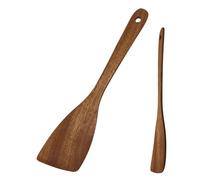Wold Tope - Spatola di legno naturale per cucinare, utente cucina a lunga durata fatta di legno per padelle e pentole, utensile da cottura delicata per superfici rivestite | Spatola pratica per la cot