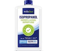 WoldoClean Alcool Isopropilico 70% Detergente - 750ml IPA per Elettronica, Vetro & Meccanica, Sgrassante Tecnico, Evaporazione Rapida, Senza Residui