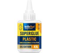 WoldoClean Colla Istantanea per Plastica Gel 50g Extra Forte Modellismo | incolla ABS, plexiglass, policarbonato, polistirolo, giocattoli, clip