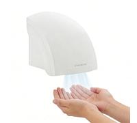 WOLEGM Asciuga mani automatica, 1200 W, con sensore a infrarossi e velocità del vento 30 m/s, aria calda e fredda, montaggio a parete, IPX4, per WC, hotel, ristorante