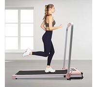 WOLEGM Tapis roulant pieghevole, tapis roulant per la casa, con display a LED per esercizi di fitness a casa (rosa)