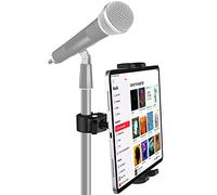 woleyi Supporto Tablet Asta Microfono, Porta Tablet Mic Microfono Musica Manubrio con Regolabile a 360° per iPad Pro 12.9 Air Mini, iPhone, Galaxy, Lenovo, Huawei, Fire More 4-13" Cellulare Tablet