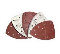 woleyuu 20 fogli abrasivi a 11 fori for mouse, carta abrasiva triangolare, dischi for levigatrice orbitale