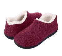 WOLEYUU Pantofole Donne Scarpe Da Donna Sfocata Scarpe Di Cotone Soffice Caldo Interno Scarpe Da Donna Inverno Antiskid Scarpe All'aperto Con Gomma-vino Rosso-40