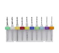 woleyuu Punte for trapano for circuiti stampati da 0,1-3,0 mm Punte for trapano elicoidali micro CNC in carburo(10pcs 1.1-2.0mm)