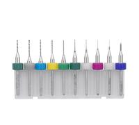 woleyuu Punte for trapano for circuiti stampati da 0,1-3,0 mm Punte for trapano elicoidali micro CNC in carburo(10pcs 0.1-1mm)