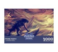 Wolf 1000 Pieces Artistic Animals Jigsaw Puzzles For Adults Challenging Game Stress Relieving Entertainment Cultivate The Spirit of Teamwork for Adults And Kids, Age 12 Years Up 38x26cm/1000pcs