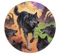 Wolf 1000 Pieces Jigsaw Puzzles For Adults Educational Games Stress Relieving Entertainment Cultivate The Spirit of Teamwork for Adults And Kids, Age 12 Years Up 1000pcs (67.5x67.5cm)