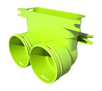 Wolf Adattatore angolare 2x DN75 a 50x140 - 2577594