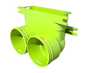 Wolf Adattatore angolare 2x DN75 a 50x140 - 2577594