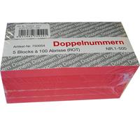 Wolf & Appenzeller 750054 Double Numbers Red 01-500