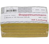 Wolf & Appenzeller GmbH GmbH 759052 Double No. with Hole Yellow 01-500