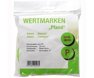 WOLF & APPENZELLER Wertm.-Chips Pfand 100er grun NUOVO