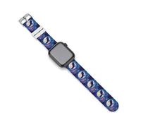 Wolf Bald Ea-gles US Flag Full Moon Cinturino di ricambio in silicone cinturino sportivo compatibile per Apple Watch, 42mm/44mm, Acciaio inossidabile, Ametista