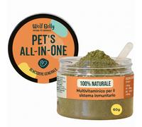 Wolf Belly - Multivitaminico 8 in 1 per Cani 100% Naturale (60 g) con 15 Vi 60gr