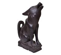 Wolf, bevi Horn supporto in legno - intagliati a mano - Met - in vero corno - vichingo