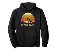 wolf blockchain finanza digitale potere di investimento Bitcoin Felpa con Cappuccio
