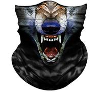 Wolf Bocca Aperta Grande Naso Blu Donna Uomo Fascia per Capelli Durevole Passamontagna Elastico Ghetta da Collo Headwrap per Ciclismo Escursionismo Traspirante