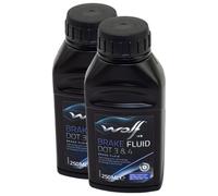Wolf Brake Fluid 5039 DOT 3&4, 2 x 250 ml per ATV Quad Freni