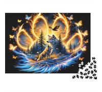 Wolf Clan Silhouette Puzzle Giochi 1000 Pezzi Per Gioco Familiare Arte Interesting Puzzle Adulti Foto 70x50cm/1000pcs