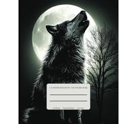 Wolf Composition Notebook Howling at the Moon