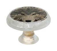 Wolf - Confezione da 4 pomelli rotondi per cassetti, da 35 mm, a foro singolo, con viti, per armadi da cucina, bagno, decorazione per la casa