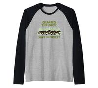 Wolf Conservation Forest Wildlife Pride Eco Nature Advocate Maglia con Maniche Raglan