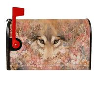 Wolf - Coperture magnetiche per cassette postali, motivo natura, fiori e foglie autunnali, copertura per cassetta della posta esterna, decorazione da cortile, 45,7 x 53,3 cm