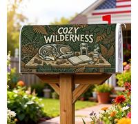Wolf - Coperture magnetiche per cassette postali, rustiche e accoglienti, per la decorazione del cortile, 53 x 64 cm