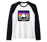 Wolf Creek Ski Area Colorado Sci Snowboard Gita in Famiglia Maglia con Maniche Raglan