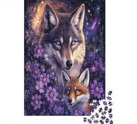 Wolf dagli occhi blu1000 Pezzi Impossibili Per Adulti, Giochi, Regali, Sfide Per BambiniArte fantastica con fauna cosmica38x26cm/1000pcs