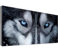 Wolf Diamond Painting Kit Completo, Diamond Painting Bambini Animale, 5D Diamantini Crystal Art Ricamo a Punto Croce, DIY Disegni con Perline da Attaccare, Decorazione per Casa Regali 40x70cm C2-513