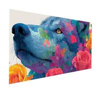 Wolf Diamond Painting Kit Completo, Diamond Painting Fiore, Diamante Dipingere con i Numeri Adulti 100x200 CM, Kit Punto Croce Diamantini Crystal Art Pittura Con Numeri, Decorazioni Casa JXL-8969