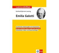 Wolf Dieter Hel Klett Lektürehilfen Lessing, Emilia Galotti: Interpr (Tascabile)