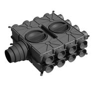 Wolf Distributore d'aria DN125-180 24 attacchi DN75 con 12 tappi di chiusura - 2577597