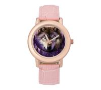Wolf Dream-Catcher - Orologio da polso da donna, alla moda, con cinturino morbido, regalo per compleanni, San Valentino