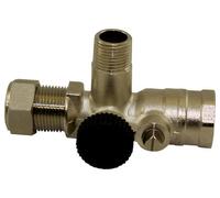 Wolf Durchgangswartungshahn 3/4 " per Valvola di Sicurezza 1/2 ", Con Kfe-Hahn