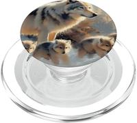 Wolf Family Winter Wonderland Soft PopSockets PopGrip per MagSafe