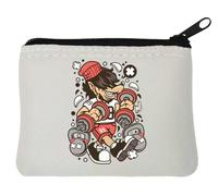Wolf Fitness Expert - Portamonete in neoprene con lupo mannaro da palestra, 10 x 11 cm, colore: Bianco, bianco, Taglia unica