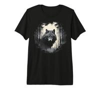 Wolf Forest Nature Maglietta Premium
