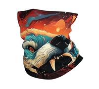 Wolf Galaxy Psychedelic Anime Art Cool Unisex Bandana Antivento Collo Ghetta Termico Sciarpa Tubolare per Trekking Montagna Invernale Sport
