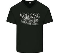 Wolf Gang Lupi Uomini T-Shirt In Cotone A V