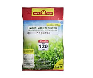Wolf-Garten 3830045 LE 450 Premium Concime Prato a Effetto Prolungato, 120 Giorni, Multicolore, 34x40x48 cm