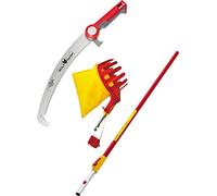 WOLF Garten 71BCJ002650 - Set Sega Professionale + Manico in Alluminio PCS PRO370/ZM-V4/RG-M NEU2018, Colore: Rosso, 9 x 17,5 x 220 cm