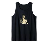 Wolf Girl Pinup Retro I Bite Fursona Fursona Fantasy Art Canotta