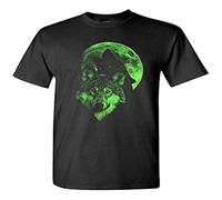 Wolf Glow in The Dark Howl Moon Native O-Neck 100% Cotton Short Sleeve Unisex T-Shirt XL