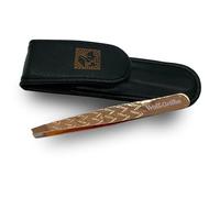 Wolf & Griffin Pinzette di precisione in oro rosa con custodia | Acciaio inossidabile con rivestimento in oro rosa | Pinzette oblique professionali