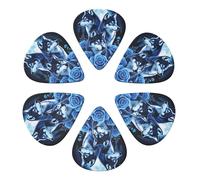 Wolf Guitar Picks 6 Pack Sottili, Medi e Pesanti, Plettri per Chitarra Acustica Elettrica, Ukulele, Basso, 0,96 mm