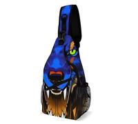 Wolf Head With Fire Unisex Zaino Monospalla Regolabile Borsa A Tracolla Antifurto Borsa A Spalla Per Ciclismo Outdoor Lavoro