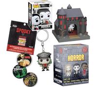 Wolf Horror Monster Figure Wolfman Force Bundled con spilla smaltata Frankenstein + adesivo universale Trading Cards Pack 4 pezzi